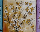 Blossoms Triptych - Original oil paintings by Jo Edwards