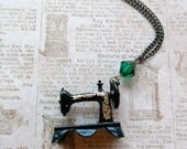 Sewing Machine Necklace (Green)