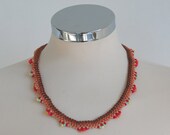 delicate crocheted chain necklace