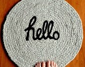 Hello Rag Rug