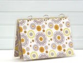 Planner Cover, 6 x 9 Journal Binder, Straw and Silver