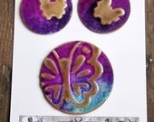 Vintaj Natural Brass embossed pendants and charms