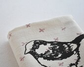 TEA TOWEL -  bird/flowers