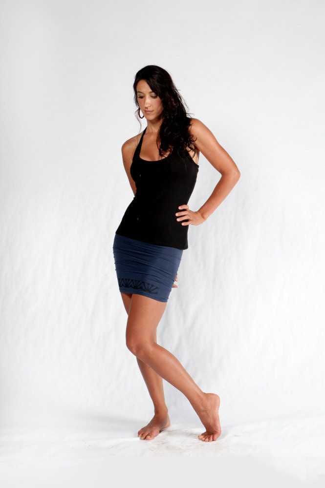 Mid Length Tube  -  Womens Clothing  -  Aurora  -  Shirt - Hippie - Tube Top  -  Skirt  -  Mini Skirt  -  Silk Screened  -  Belt  -  Layers