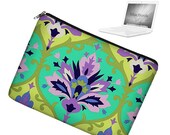 15 inch Laptop Sleeve MacBook Pro 15 inch Laptop Bag MacBook Case -  Trumpet Flower Amy Butler Fabric