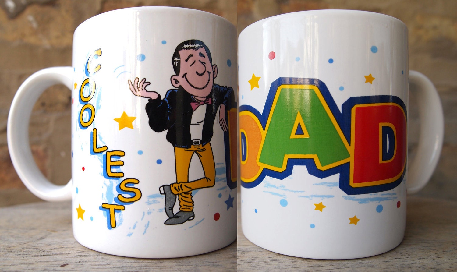 Coolest Dad Mug. Perfect for Father's Day. Ceramic.