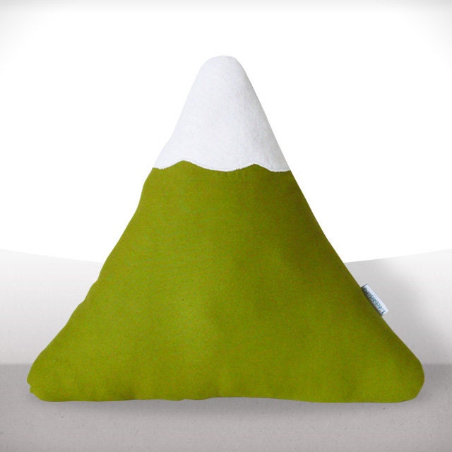 Mountain pillow - Olive green - Free tracking shipping - Ready to ship