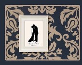 Custom Silhouette Full Body Wedding Couple Portrait - Unframed 8x10 Art Print