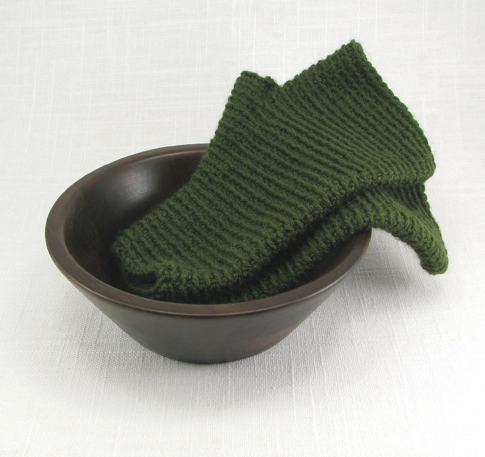 Fingerless Gloves S/M Texting Mittens Wrist Warmers Olive Green