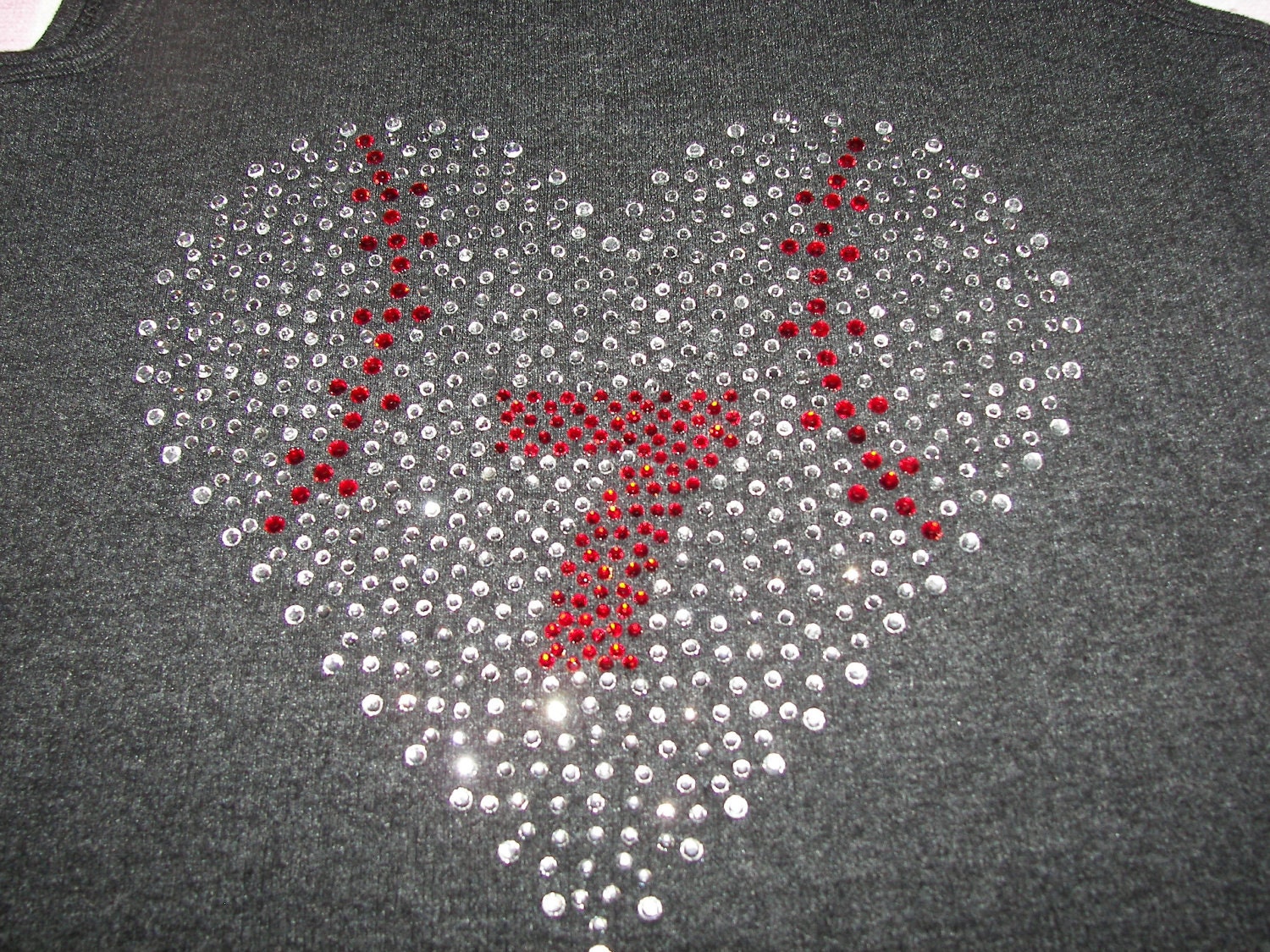 Ladies Bling Baseball Heart Tank or Tee