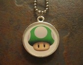 Super Mario Mushroom Meme Resin Round Pendant