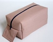 Toiletry bag for men- orange menswear from upcycled materials