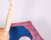 Cat Ball Modern Cat Bed In Red and Blue Batik