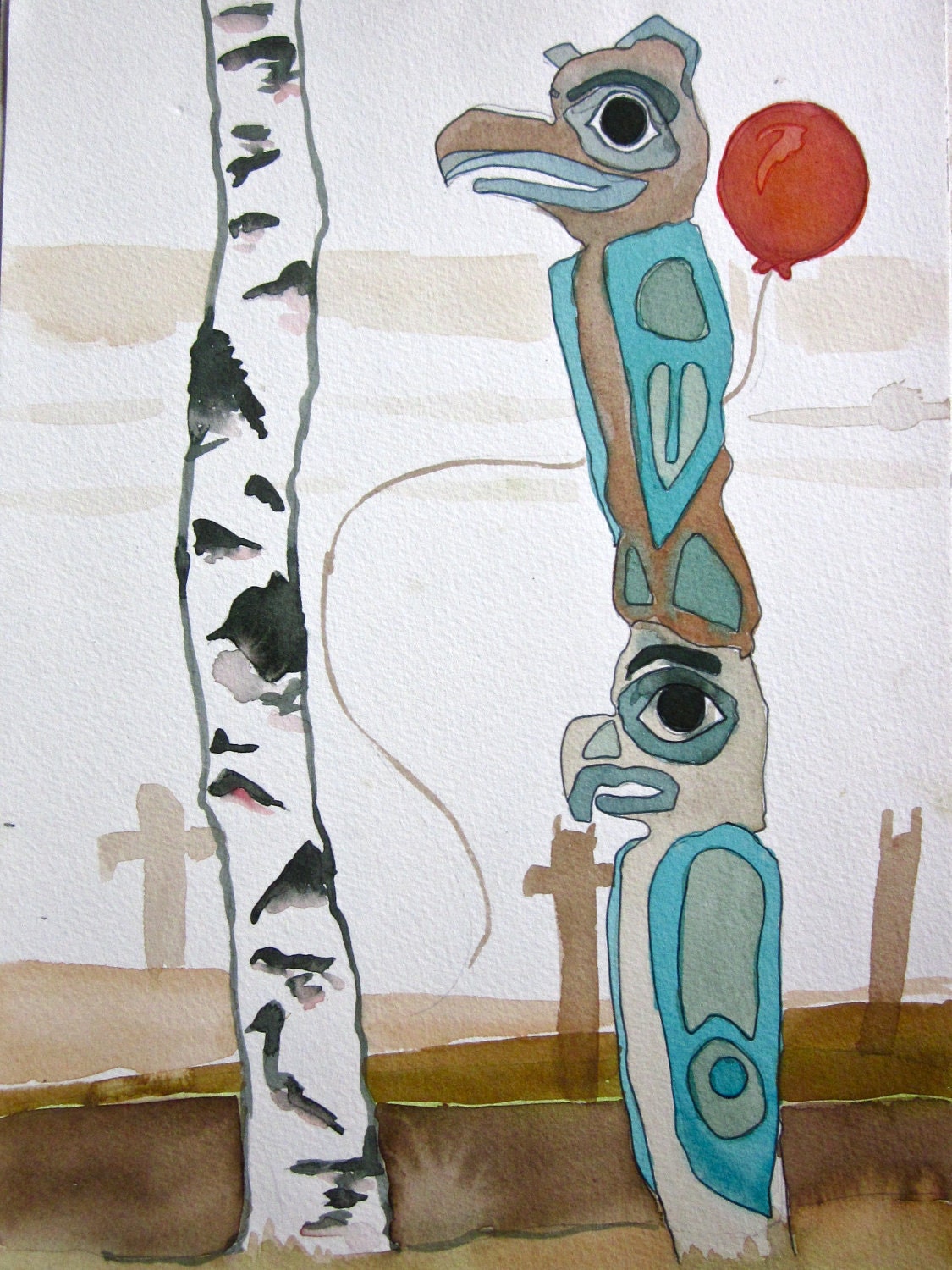 Totem Bird Print,  No.1