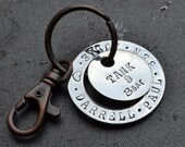 Father's Day Gift Idea / Personalized Family Name Key Chain - GunmetalGems