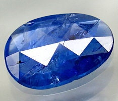 Drilled Rose Cut Cornflower Blue Sapphire Freeform 11 x 7 MM 1.67 Ct Ceylon / Sri Lanka