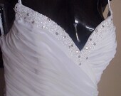 Style C2008AD / White Evening Gown / Beaded Pageant Dress / Designer Formal Wear