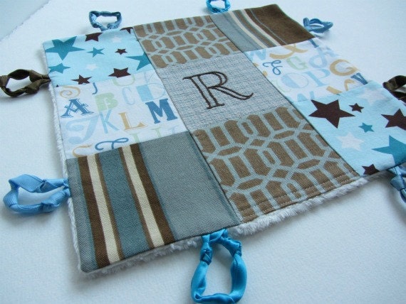 Baby Lovey Blanket with Custom Hand Embroidery by Dolce Dreams