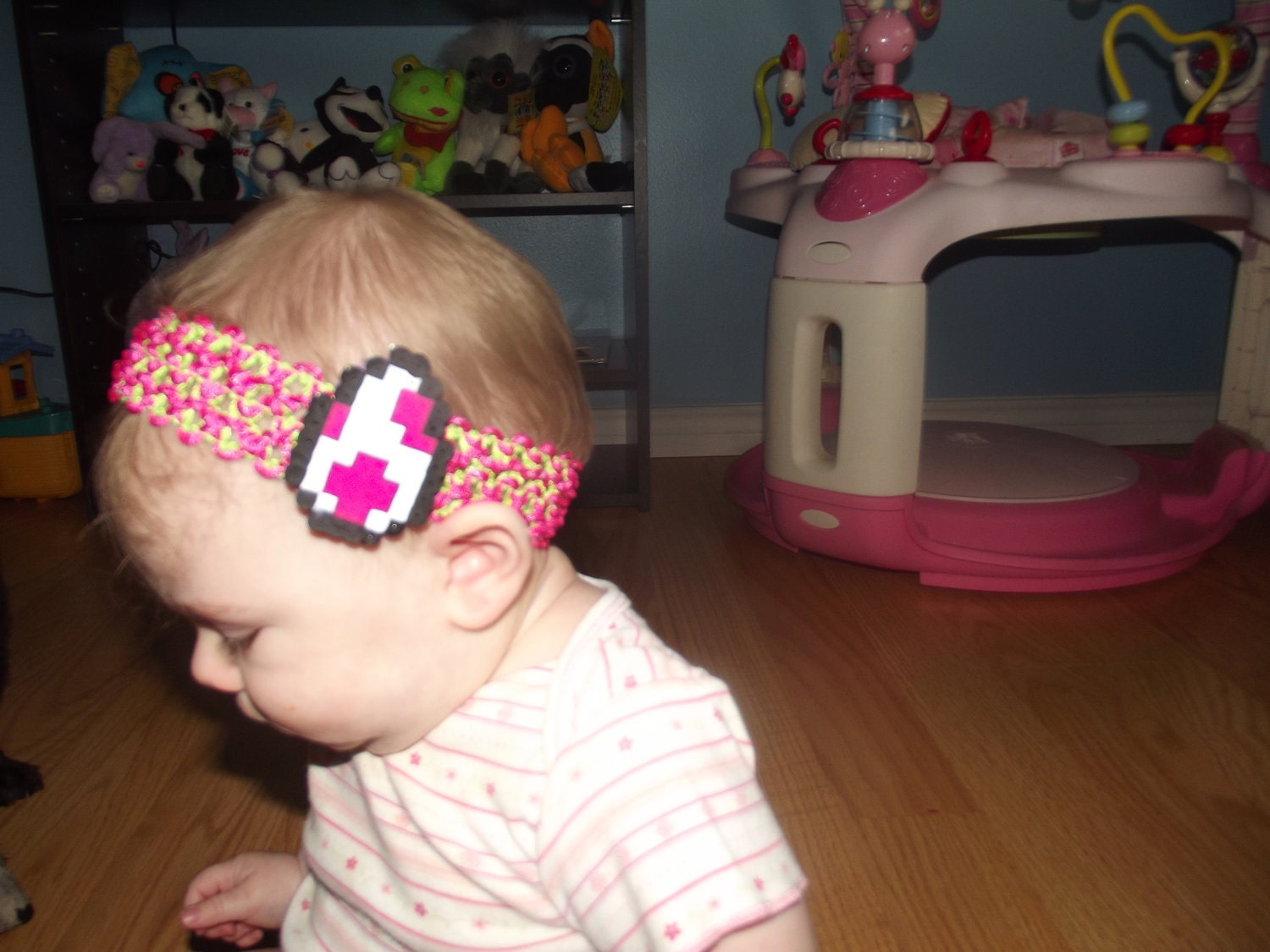 Super Mario Yoshi Egg Perler Baby Headband