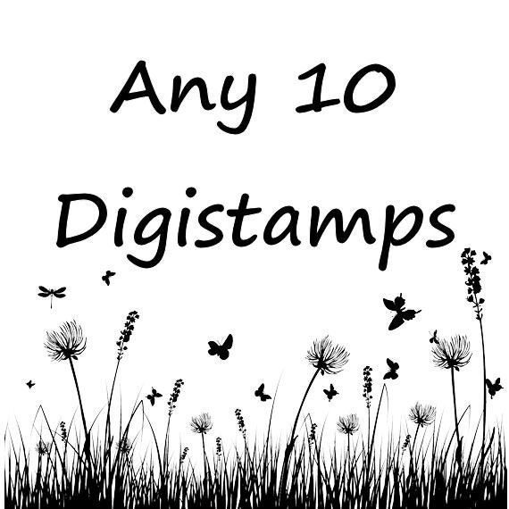 Digi Stamps, Digital Stamps, 10 for the price of 8