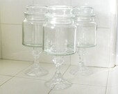 Glass Apothecary Jars, Set of 3