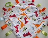 Tag Blanket, Dinosaur,  Minkey, Baby