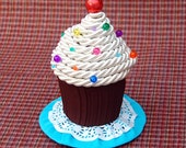 Tiny Top Hat: Chocolate Cupcake - Kawaii tophat cup cake sprinkles rainbow colorful white brown rainbow chocolate costume