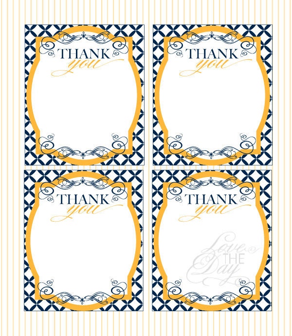 Nautical Baby Shower PRINTABLE Thank You Card by Love The Day Il_170x135