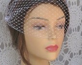 Bandeau Birdcage Veil, Tulle, Veil, Short Veil, Wedding Veil, Bridal Veil, Ivory or White