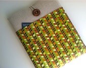 Padded iPad Case Cover with Pocket - Leaf Stripe