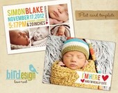 Birth announcement template- E315