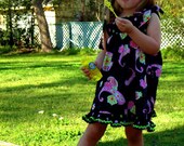 Girls Sundress - - summer - Black - Hot pink - Lime 1 2 3 4 5 6