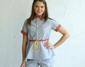 chambray & floral collared shirt Supayana