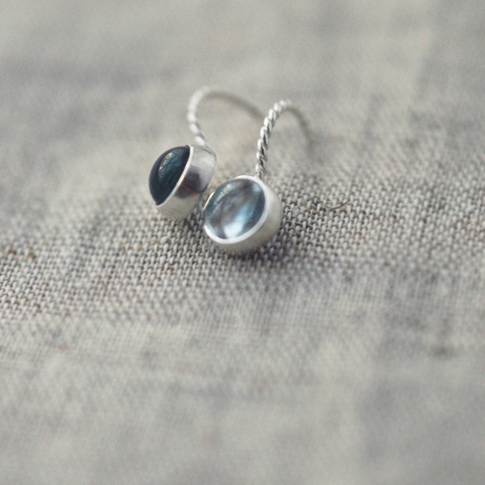 Water drops Sky Blue topaz earrings