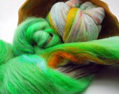 Lightly Textured Batt - Spinning or Felting Hand Dyed Batt  -- 3.9 oz