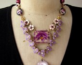 Vintage Necklace, Flower Necklace - The Orchid