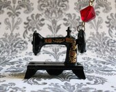 Sewing Machine Necklace (Red)