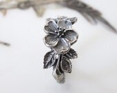 Rose Heirloom Flower Ring Handmade Sterling Silver