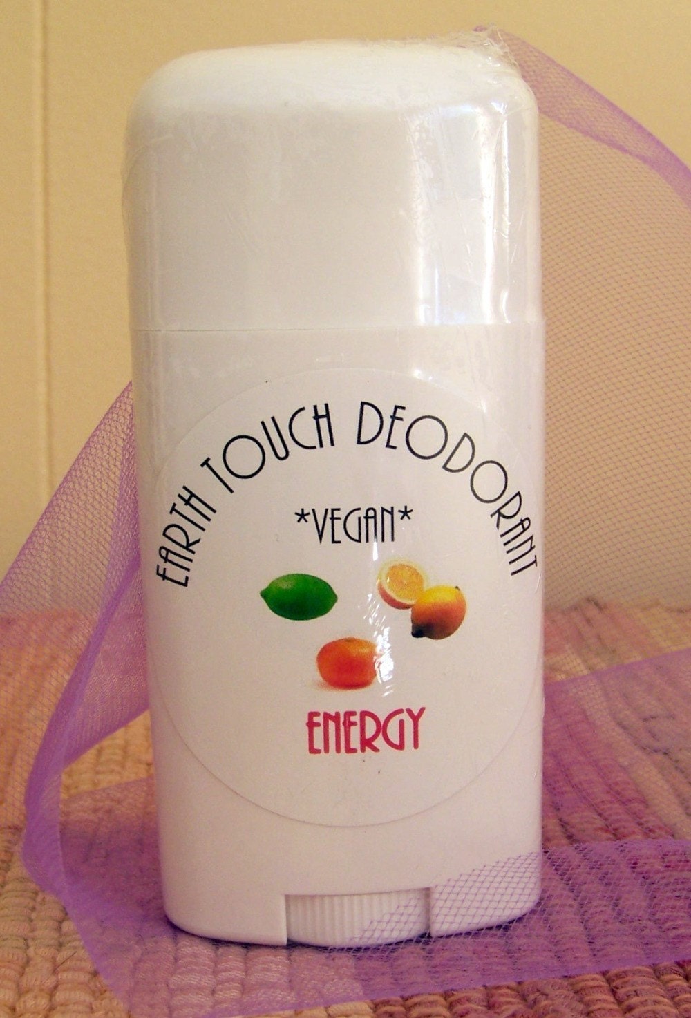 Natural Deodorant Stick- Energy Citrus Scent- Vegan and No Aluminum