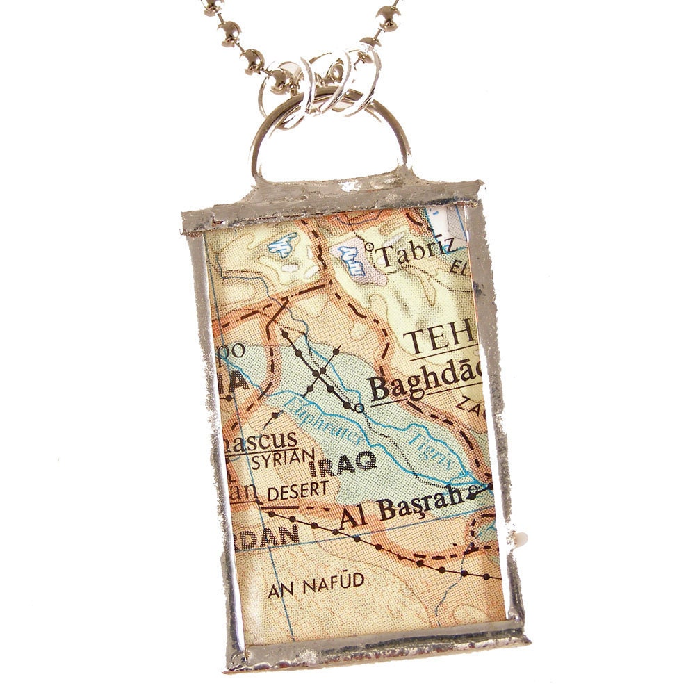 Iraq Map Pendant