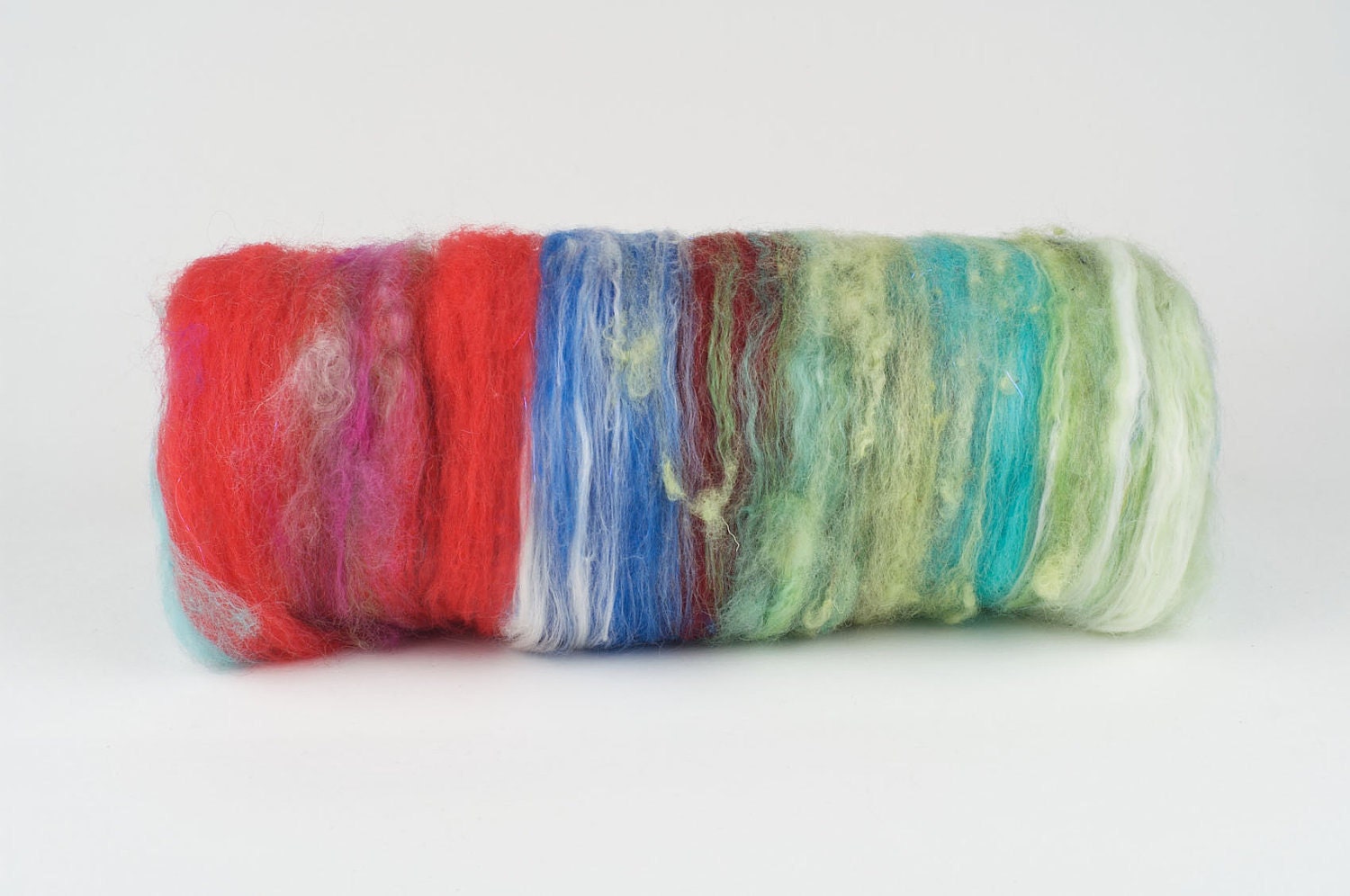 Carded Art Batt, Spinning fibers, Merino, BFL, Wensleydale, Dancing Queen, by WoolWench