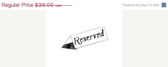 Reserved for Melissa