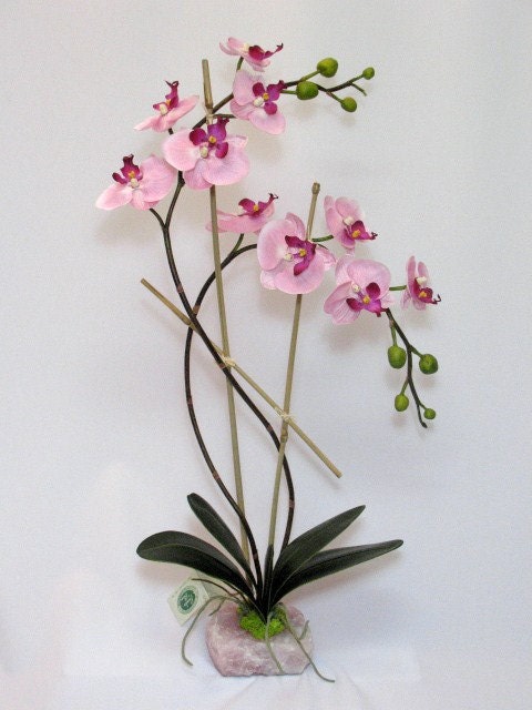 Silk Orchid Pink-Fuchsia in Rose Quartz Stone - ParadiseinBloom