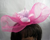 Fuchsia and Lavender Fascinator Kentucky Derby Wedding Hat