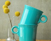 Sherbert Fiesta Mugs - Turquoise - Homer Laughlin
