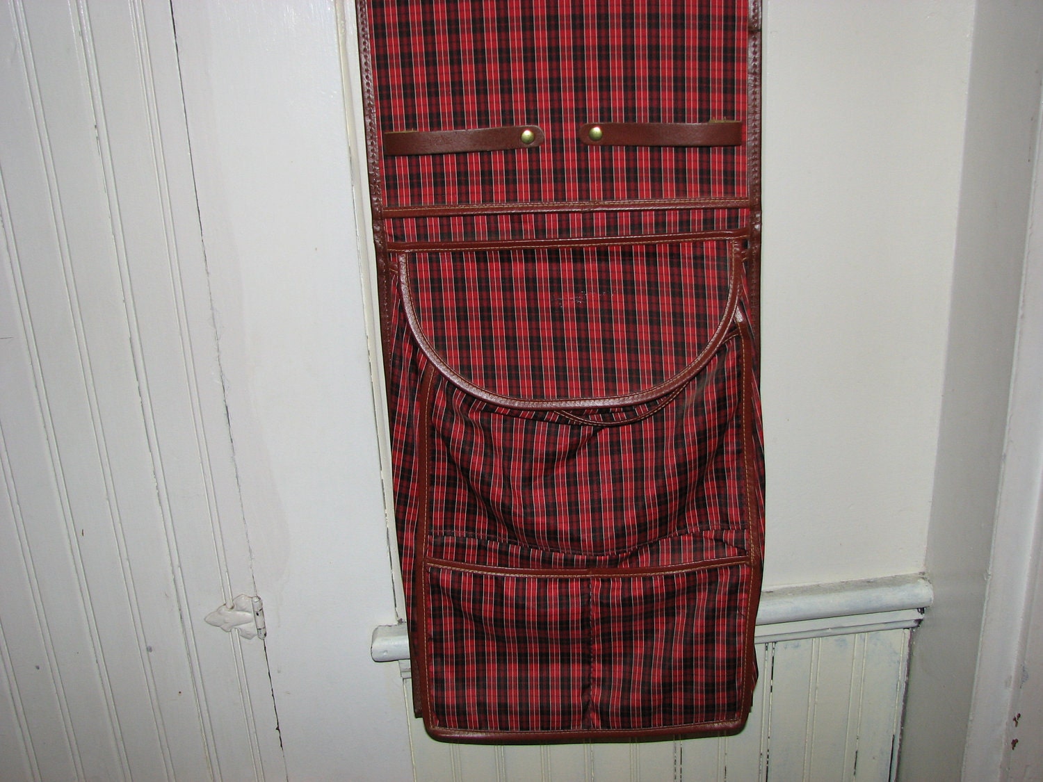 Mid Cenury Tartan Travel Valet