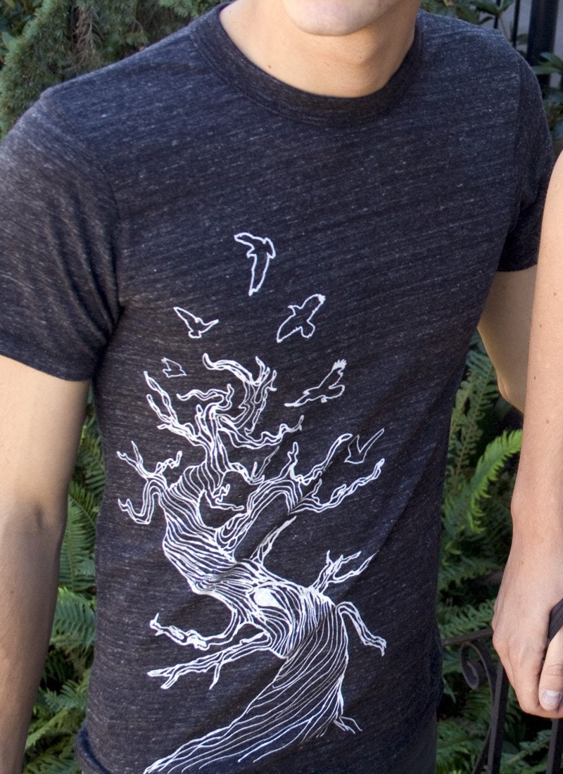 Twisted Tree Tee Organic Cotton Dk Gray Unisex 2XL