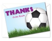 Soccer Birthday Party Thank You Card