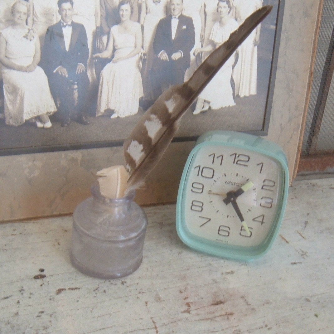 vintage Westclox turquoise clock