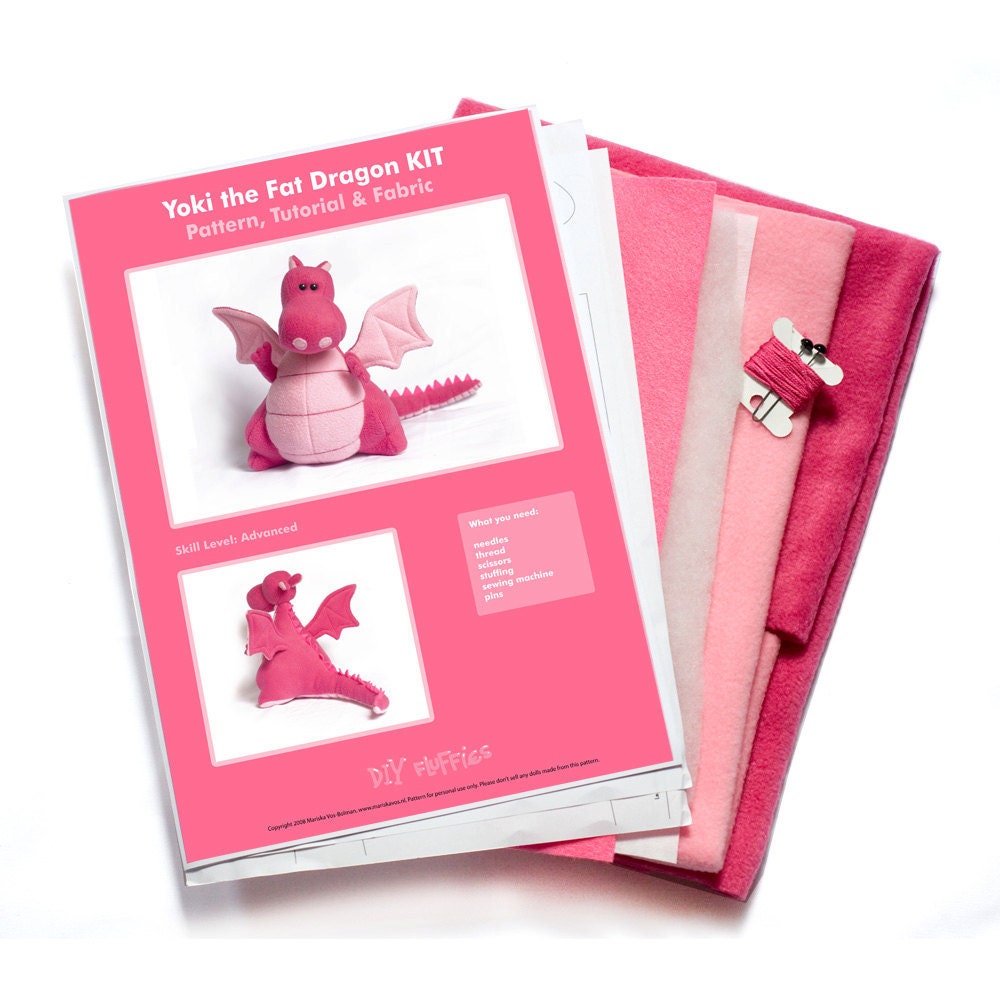 Yoki the Dragon KIT - Pink